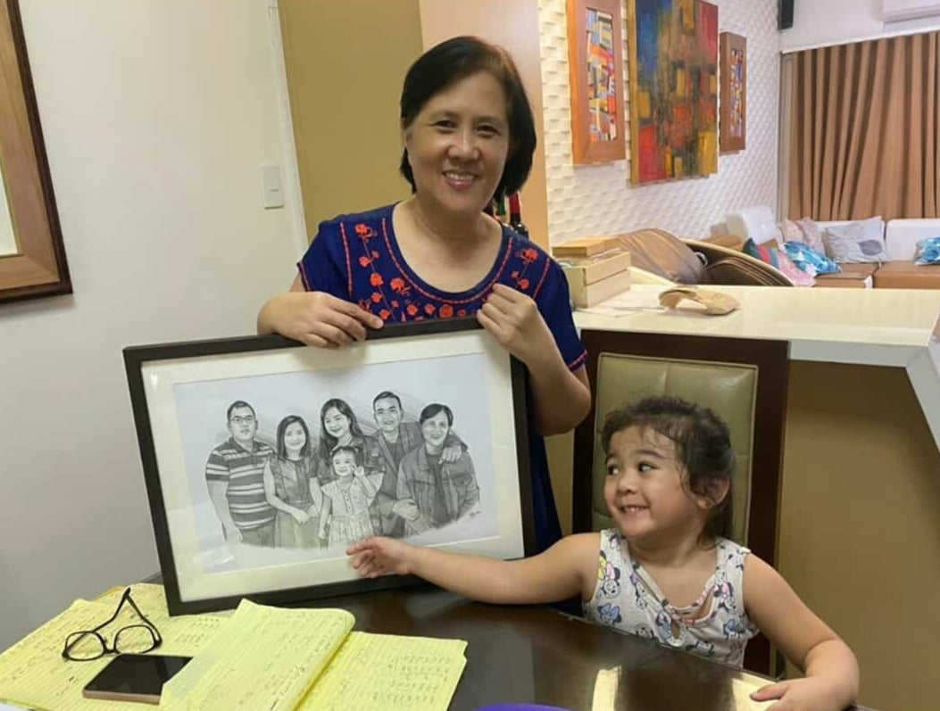 Framed portrait with my client